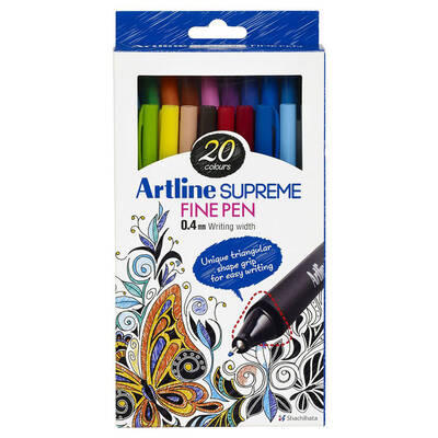 Artline Supreme Fine Pen 0.4mm 20li Set