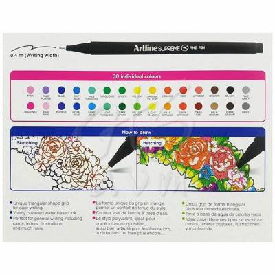 Artline Supreme Fine Pen 0.4mm 30lu Set