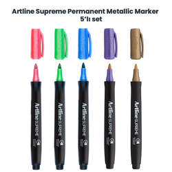 Artline - Artline Supreme Permanent Metallic Marker 5li Set