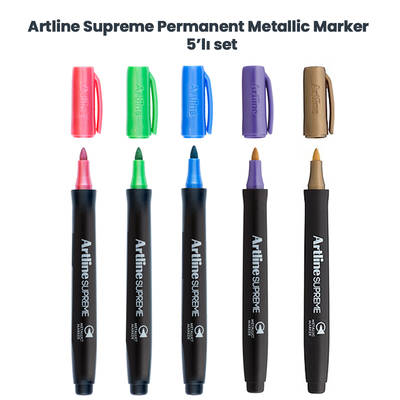 Artline Supreme Permanent Metallic Marker 5li Set