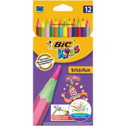 Bic - Bic Kids Evolution Circus 12li Ultra Dayanıklı Boya Kalemi