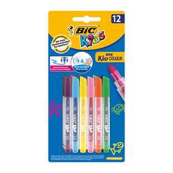 Bic - Bic Mini Kid Couleur Ultra Yıkanabilir Keçeli Kalem 12li