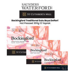 St Cuthberts - Bockingford Traditional Sulu Boya Defteri Hot Pressed 300g 12 Yaprak