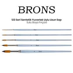 Brons - Brons Sentetik Yuvarlak Uçlu Yağlı ve Akrilik Boya Fırçası