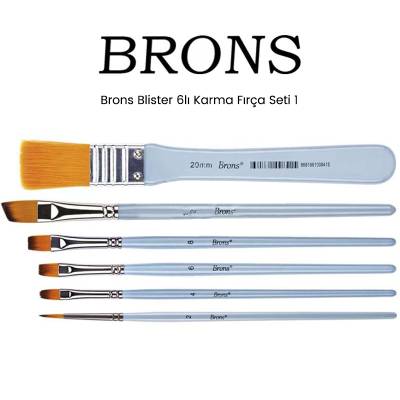 Brons Blister 6lı Karma Fırça Seti 1