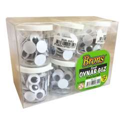 Brons - Brons Oynar Göz Siyah 12mm 6lı Set BR-682