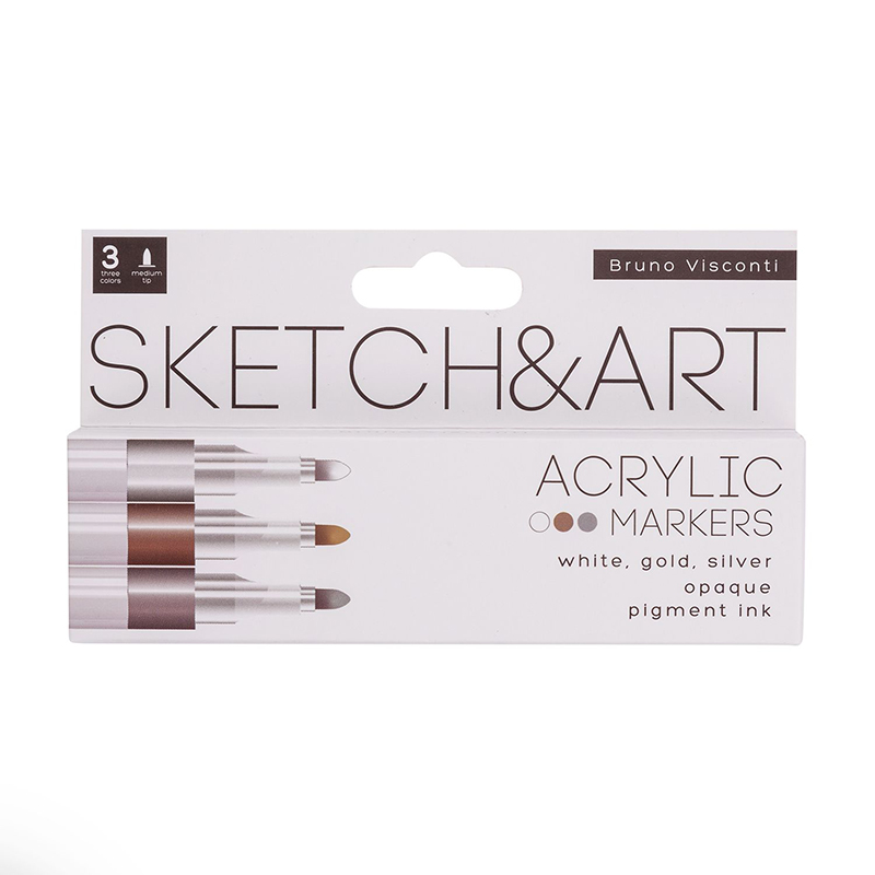 Bruno Visconti Sketch&art Akrilik Marker 3lü No:22-0129