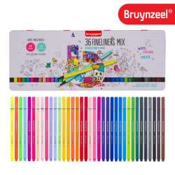 Bruynzeel - Bruynzeel Fineler İnce Uçlu Keçeli Kalem 36lı Set 0.4mm 60241036