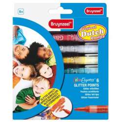 Bruynzeel - Bruynzeel Glitter Points Simli Keçeli Kalem 6lı 7945K06C