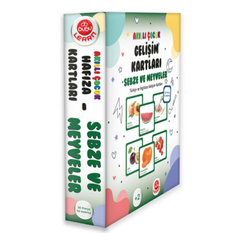 Bubu Akıllı Çocuk Gelişim Kartları Sebzeler Ve Meyveler