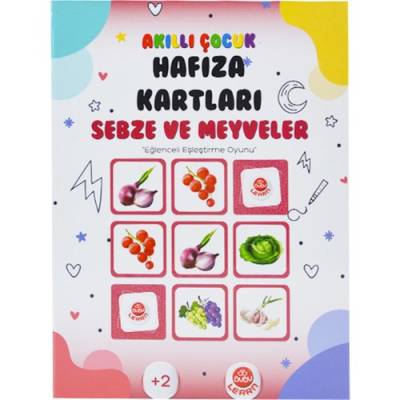 Bubu Akıllı Çocuk Hafıza Kartları Sebze ve Meyveler