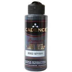 Cadence - Cadence Premium Akrilik Boya 120ml 0002 Siyah