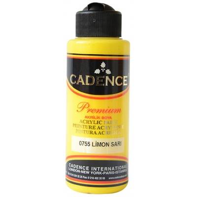 Cadence Premium Akrilik Boya 120ml 0755 Limon Sarı