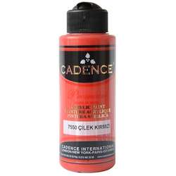 Cadence - Cadence Premium Akrilik Boya 120ml 7550 Çilek Kırmızı