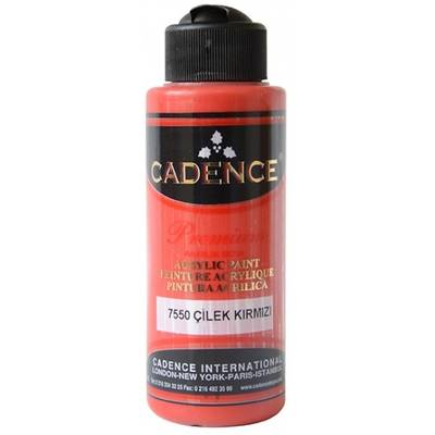 Cadence Premium Akrilik Boya 120ml 7550 Çilek Kırmızı