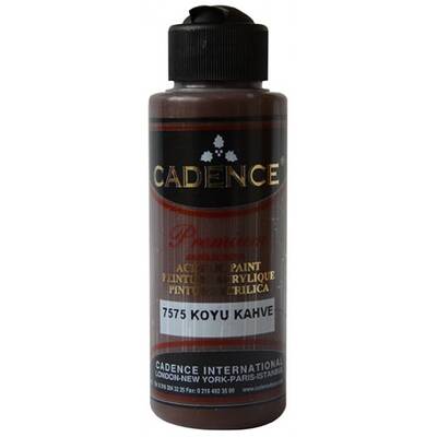 Cadence Premium Akrilik Boya 120ml 7575 Koyu Kahve