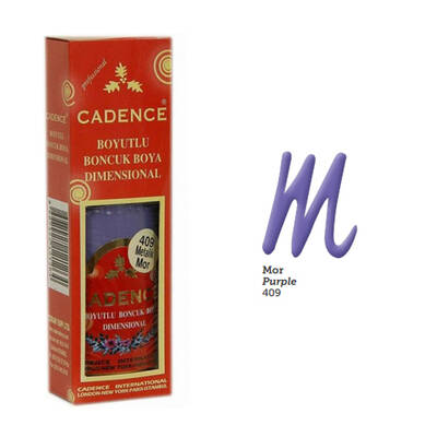 Cadence Boncuk Boyası Metalik 50ml Mor No:409