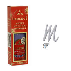 Cadence - Cadence Boncuk Boyası Metalik 50ml Gümüş No:401