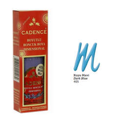 Cadence - Cadence Boncuk Boyası Metalik 50ml Koyu Mavi No:405