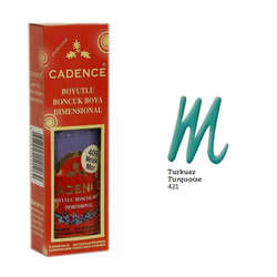 Cadence - Cadence Boncuk Boyası Metalik 50ml Turkuaz No:421