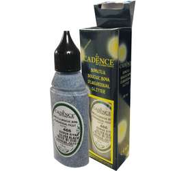 Cadence - Cadence Boncuk Boyası Simli 50ml Gümüş Siyah No:466