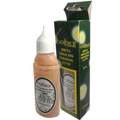 Cadence Boncuk Boyası Simli 50ml M.Altın No:449