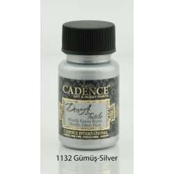 Cadence - Cadence Dora Textile Metalik Kumaş Boyası 50ml 1132 Gümüş