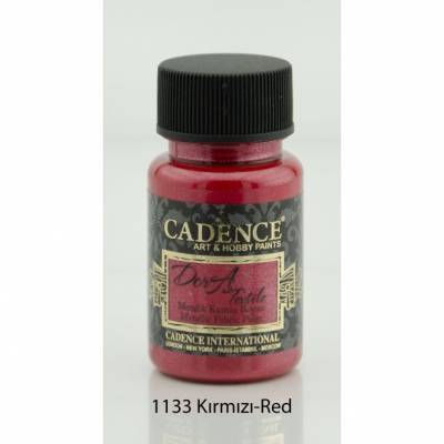 Cadence Dora Textile Metalik Kumaş Boyası 50ml 1133 Kırmızı