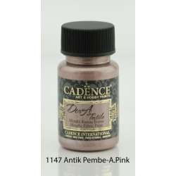 Cadence - Cadence Dora Textile Metalik Kumaş Boyası 50ml 1147 Antik Pembe