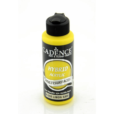 Cadence Hybrid Multisurfaces Akrilik Boya 120ml H008 Limon Sarı