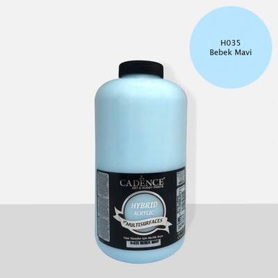 Cadence Hybrid Acrylic For Multisurfaces Tüm Yüzeyler İçin Akrilik Boya 2000ml H035 Bebek Mavi