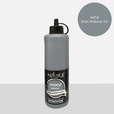 Cadence Hybrid Acrylic For Multisurfaces Tüm Yüzeyler İçin Akrilik Boya 500ml H058 Koyu Arduvaz Gri