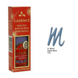 Cadence - Cadence Boncuk Boyası Metalik 50ml Açık Mavi No:423