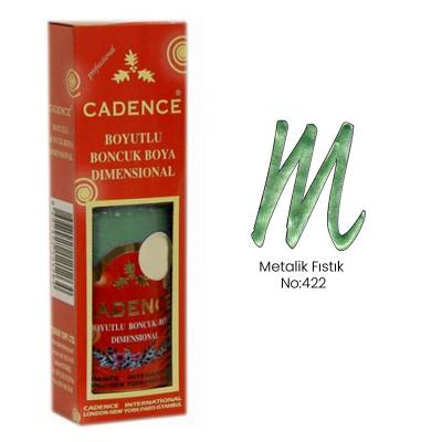 Cadence Boncuk Boyası Metalik 50ml Fıstık No:422