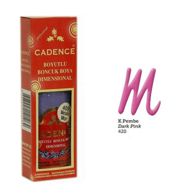 Cadence Boncuk Boyası Metalik 50ml Koyu Pembe No:420