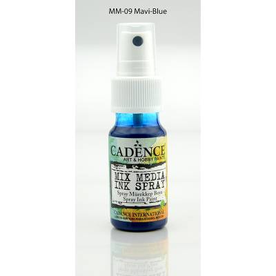 Cadence Mix Media Sprey Mürekkep Boya 25ml-09 Mavi