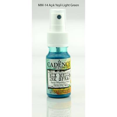 Cadence Mix Media Sprey Mürekkep Boya 25ml-14 Açık Yeşil