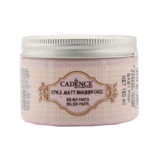 Cadence Shabby Chic Rölyef Pasta 150ml Sr08 Bebek Pembe-baby Pink
