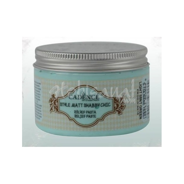 Cadence Shabby Chic Rölyef Pasta 150ml Sr11 Açık Nane Yeşili