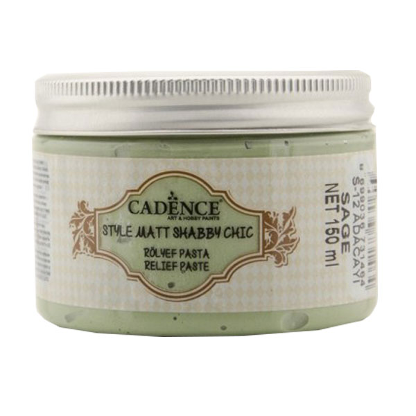 Cadence Shabby Chic Rölyef Pasta 150ml Sr12 Adaçayı-sage