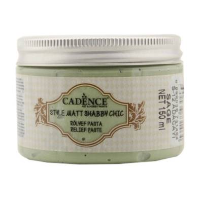 Cadence Shabby Chic Rölyef Pasta 150ml SR12 Adaçayı-Sage