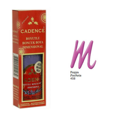 Cadence Boncuk Boyası Simli 50ml Fuşya No:458