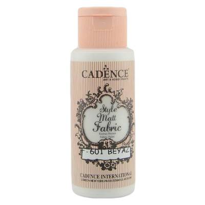 Cadence Style Matt Fabric Kumaş Boyası 59ml F601 Beyaz-White