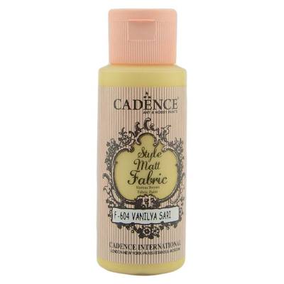 Cadence Style Matt Fabric Kumaş Boyası 59ml F604 Vanilya Sarı