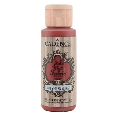 Cadence Style Matt Fabric Kumaş Boyası 59ml F608 Mercan Kırmızı