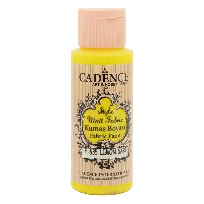 Cadence Style Matt Fabric Kumaş Boyası 59ml F635 Limon Sarı