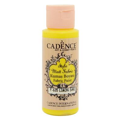 Cadence Style Matt Fabric Kumaş Boyası 59ml F635 Limon Sarı