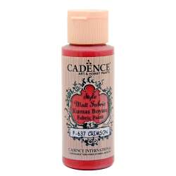 Cadence - Cadence Style Matt Fabric Kumaş Boyası 59ml F637 Crimson Kırmızı