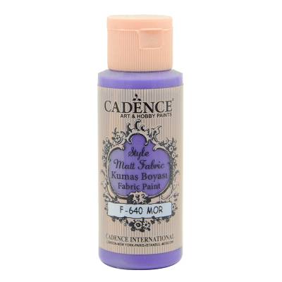 Cadence Style Matt Fabric Kumaş Boyası 59ml F640 Mor