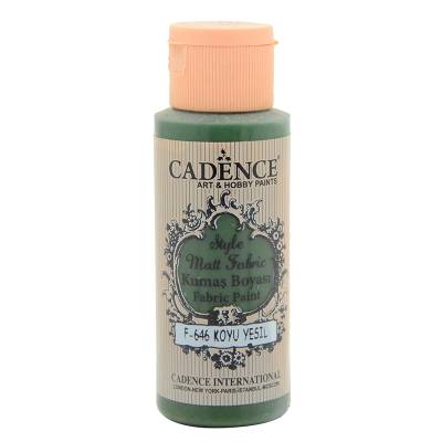 Cadence Style Matt Fabric Kumaş Boyası 59ml F646 Koyu Yeşil